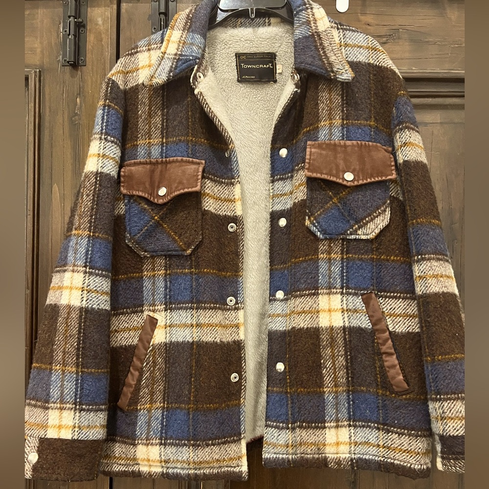Vintage Towncraft Wool Field Jacket-JC Penney-Sherpa LINED-L